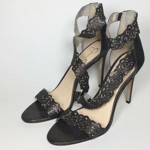 Jessica Simpson Strappy Heels w/Rhinestones